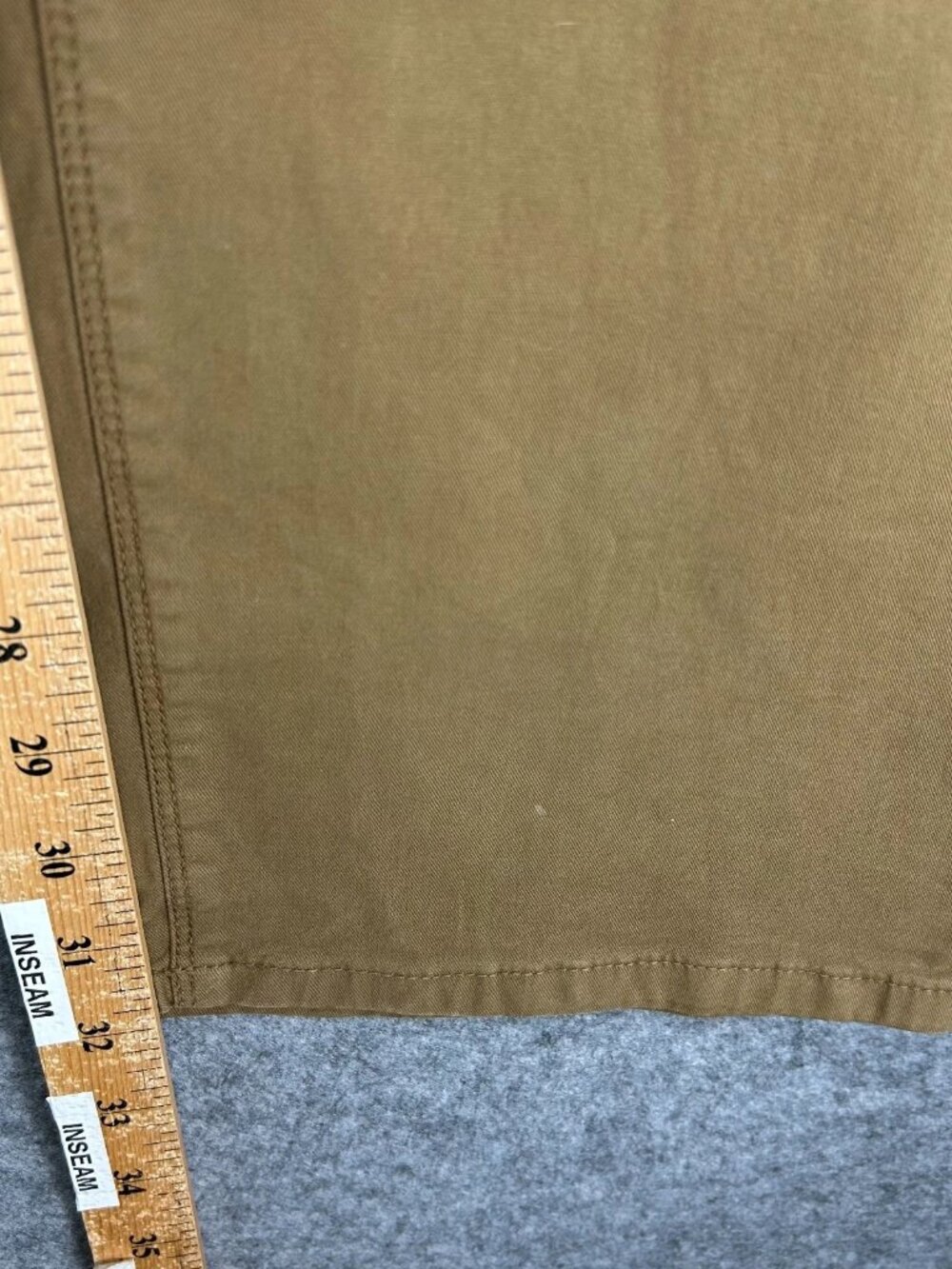 Orvis 1856 5-Pocket Pants Mens 42x32 Brown Twill Stretch Flat Front Straight Leg - Picture 14 of 15